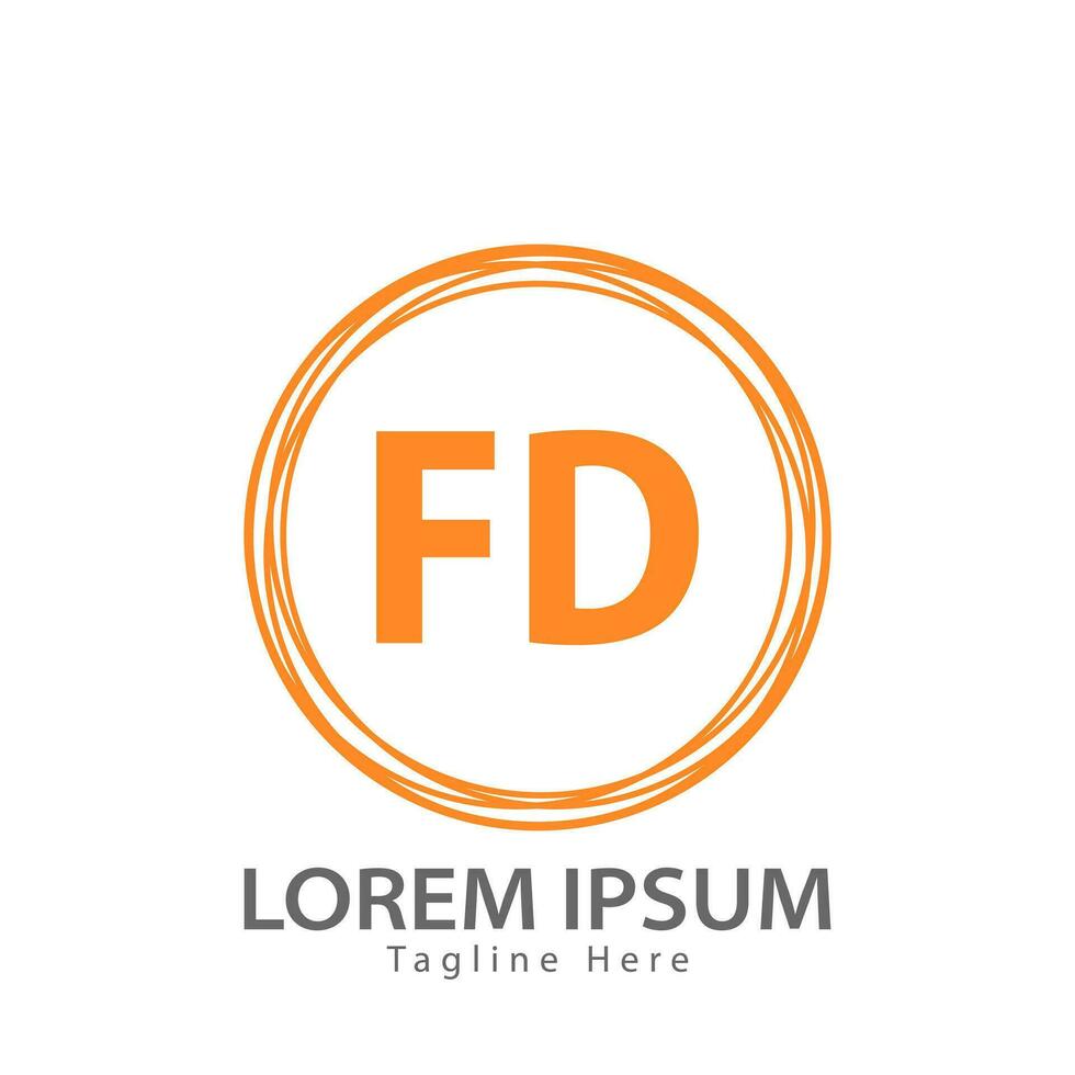carta fd logotipo. f d. fd logotipo Projeto vetor ilustração para criativo empresa, negócios, indústria. pró vetor