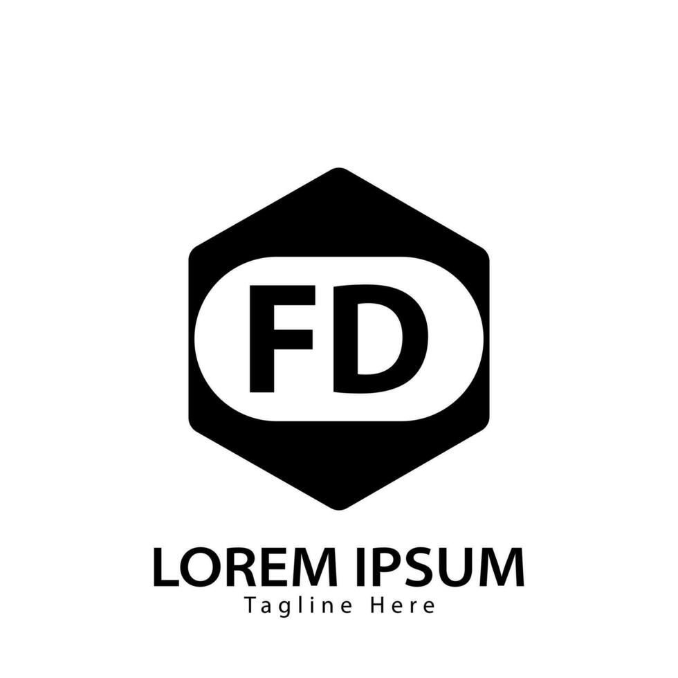 carta fd logotipo. f d. fd logotipo Projeto vetor ilustração para criativo empresa, negócios, indústria. pró vetor