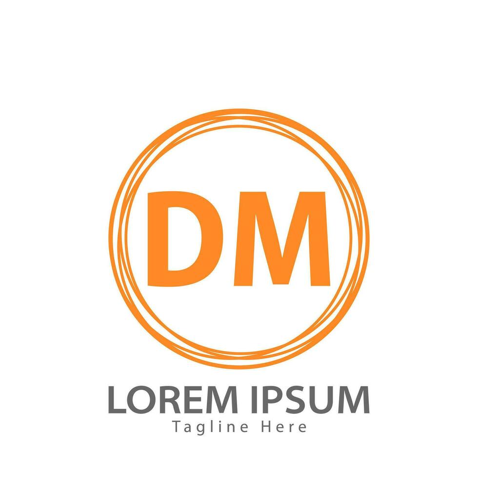 carta dm logotipo. d m. dm logotipo Projeto vetor ilustração para criativo empresa, negócios, indústria. pró vetor