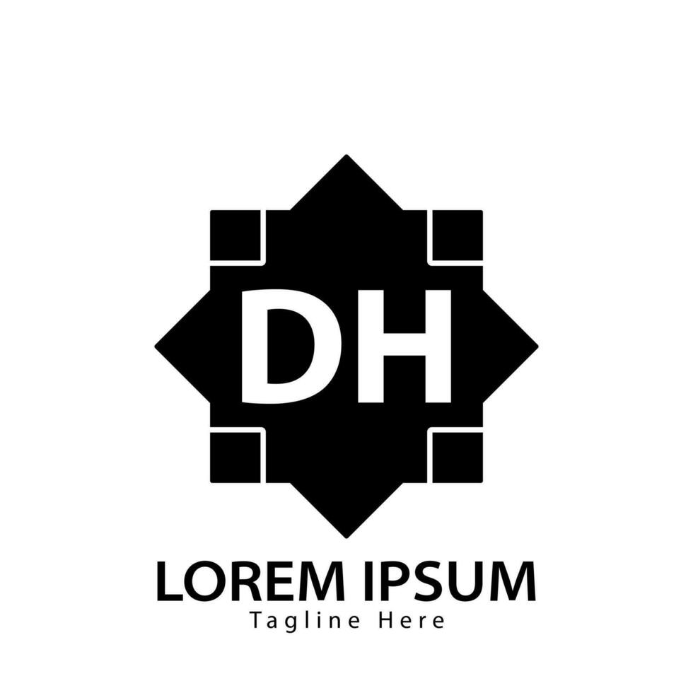 carta dh logotipo. d h. dh logotipo Projeto vetor ilustração para criativo empresa, negócios, indústria. pró vetor