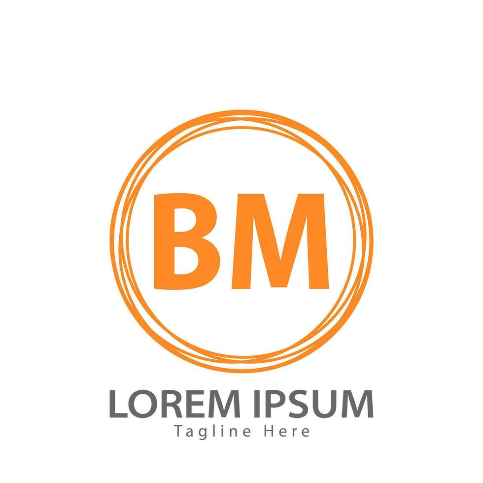 carta bm logotipo. b m. bm logotipo Projeto vetor ilustração para criativo empresa, negócios, indústria