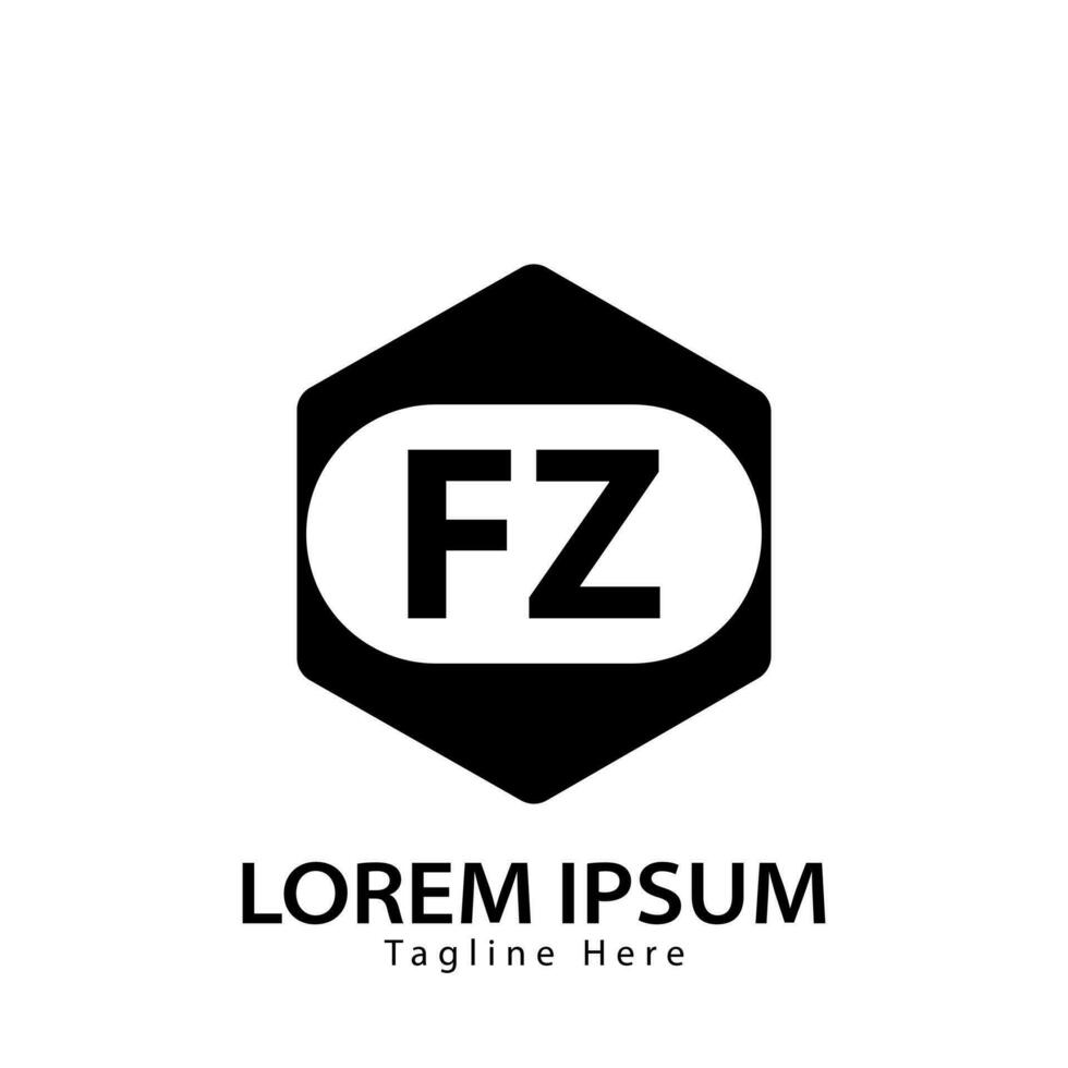 carta fz logotipo. f z. fz logotipo Projeto vetor ilustração para criativo empresa, negócios, indústria. pró vetor