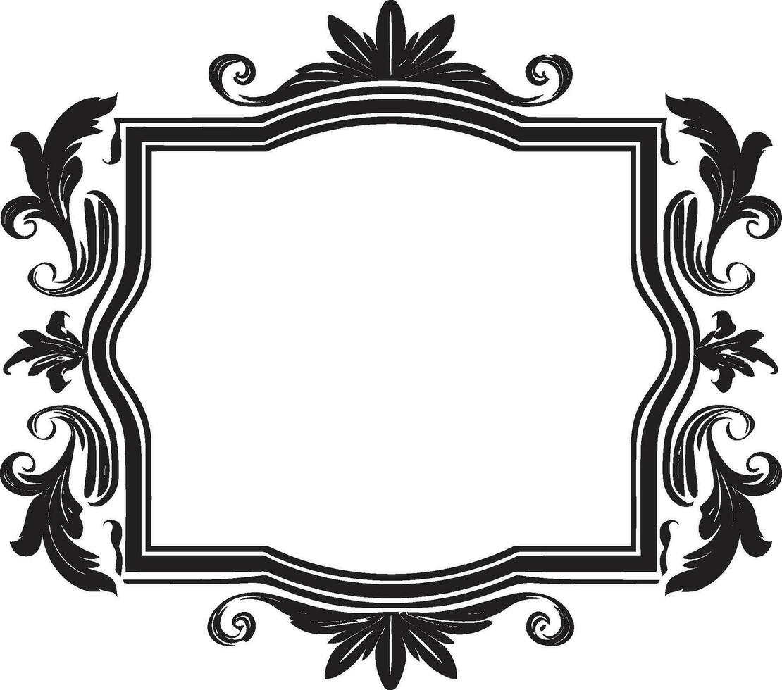 elegante herança uma Preto vetor do decorativo realeza ornamentado majestade monocromático elegância dentro floral construir