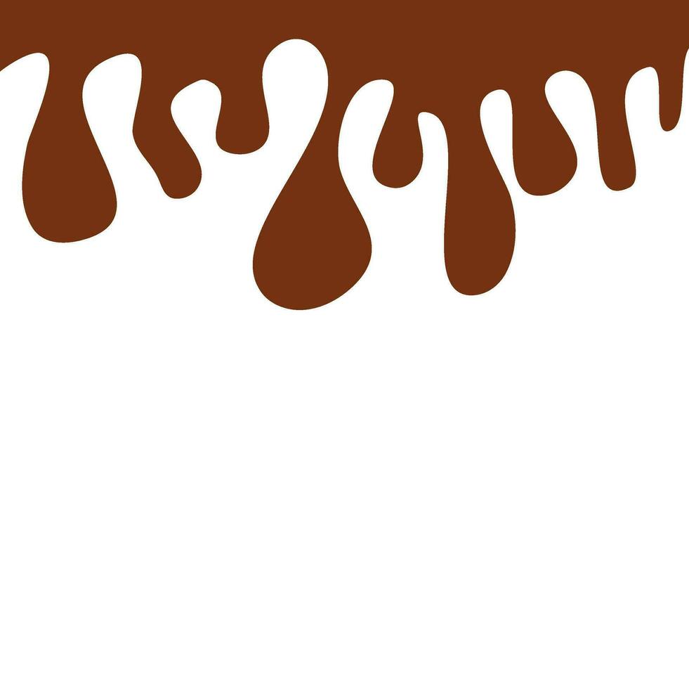 derretido chocolate em uma branco fundo, vetor ilustração