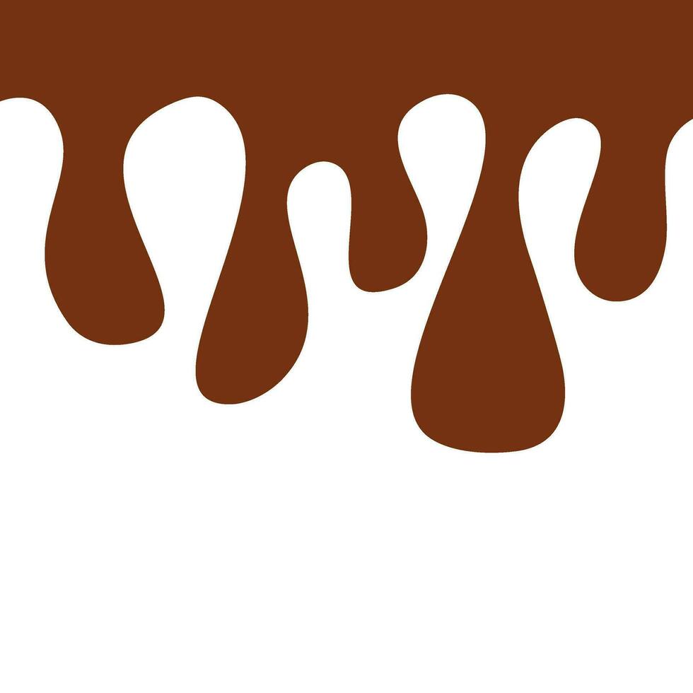 derretido chocolate em uma branco fundo, vetor ilustração