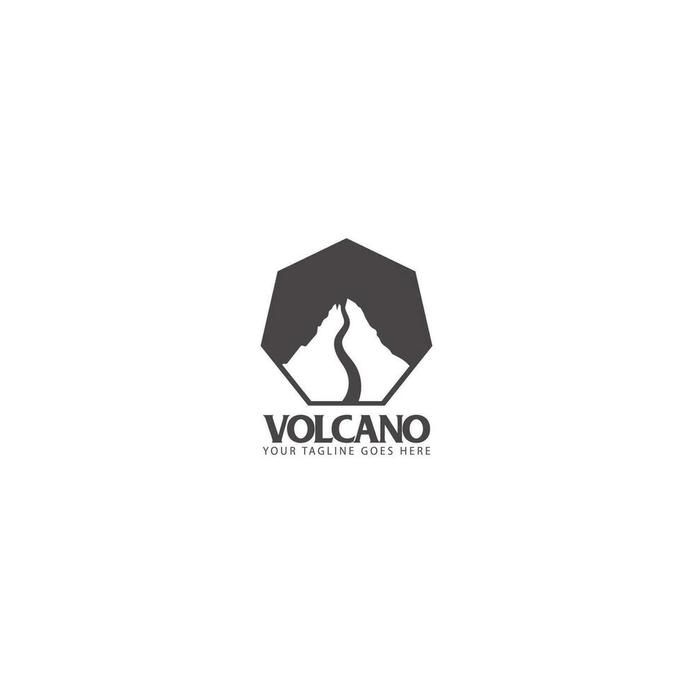 vetor do logotipo do vulcão