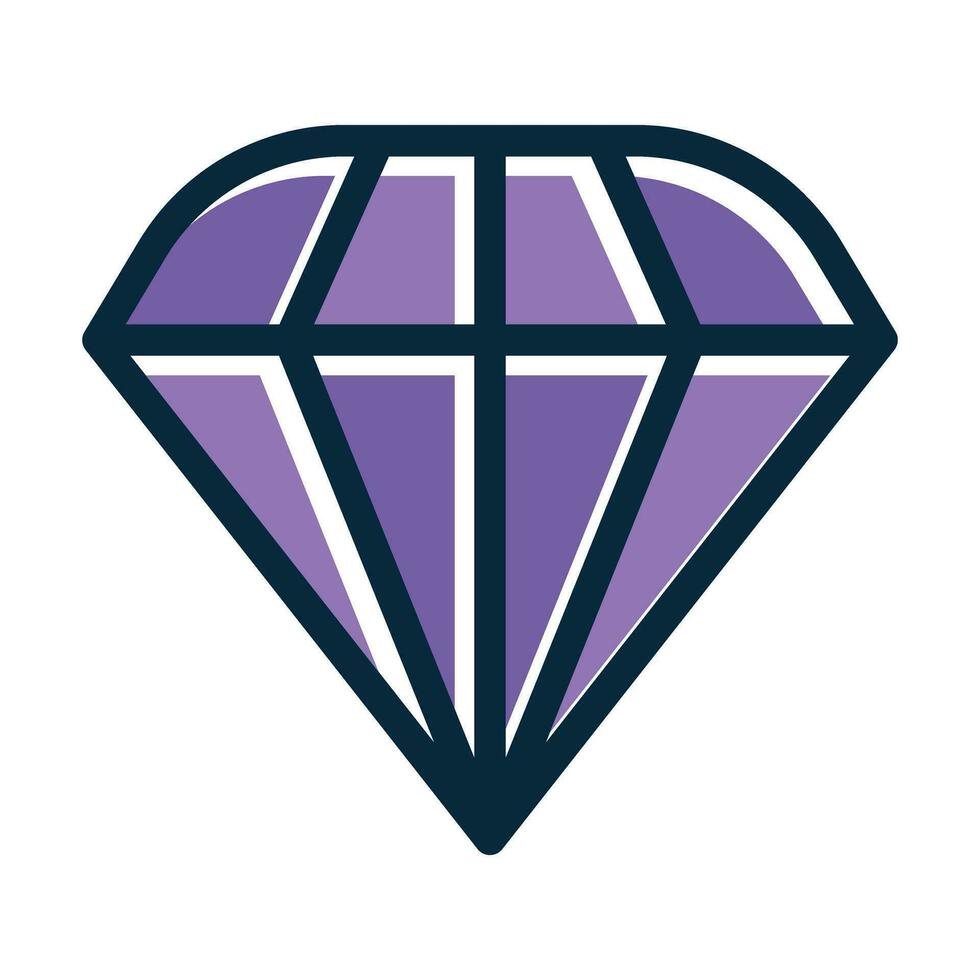diamante vetor Grosso linha preenchidas Sombrio cores ícones para pessoal e comercial usar.