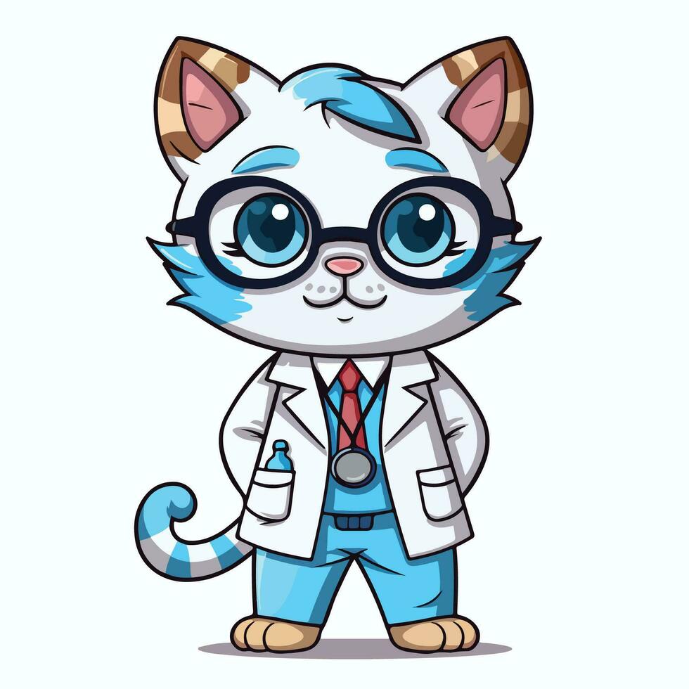 gato Faz médico vetor