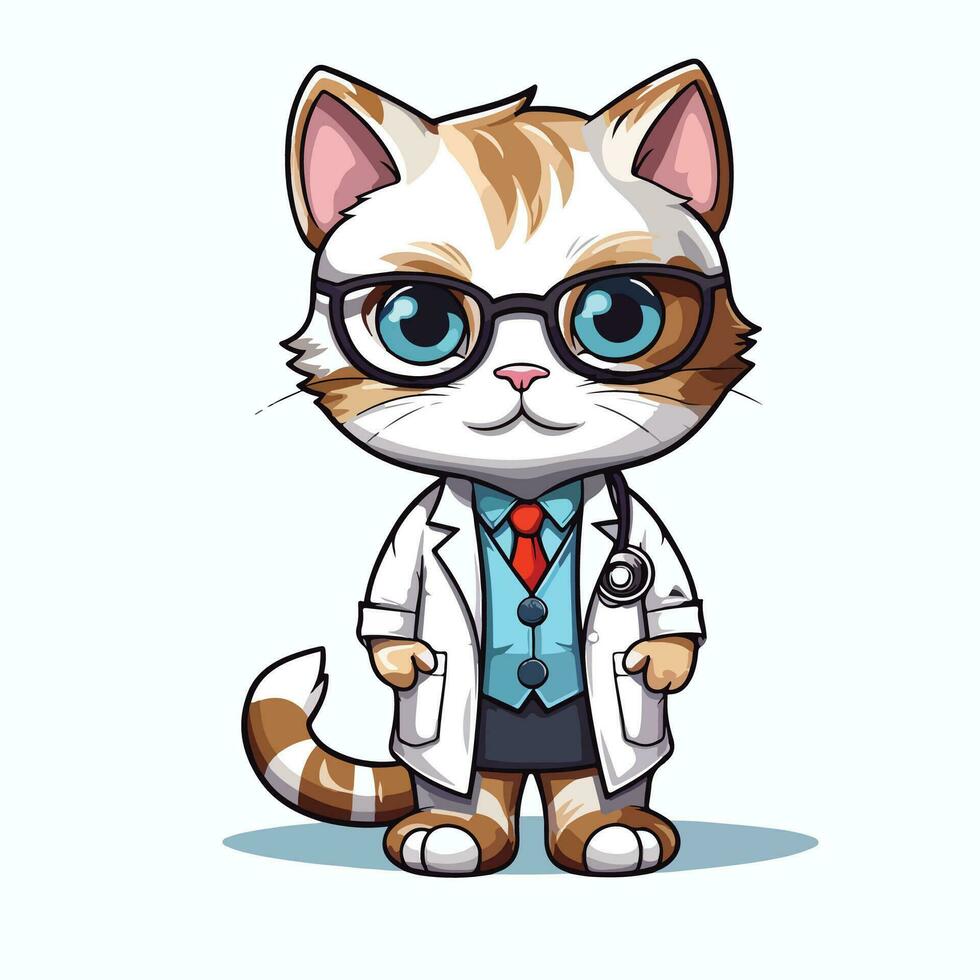 gato Faz médico vetor