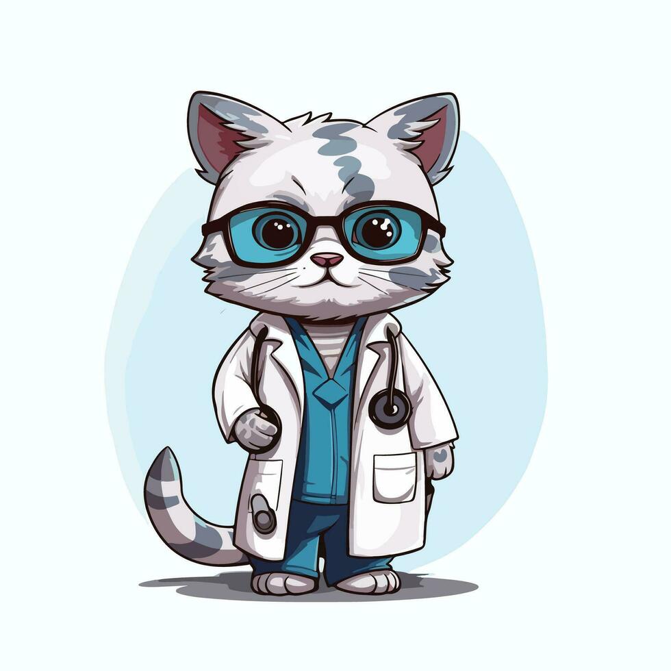 gato Faz médico vetor