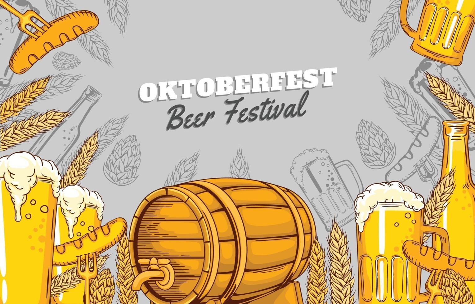 fundo de celebração da oktoberfest vetor