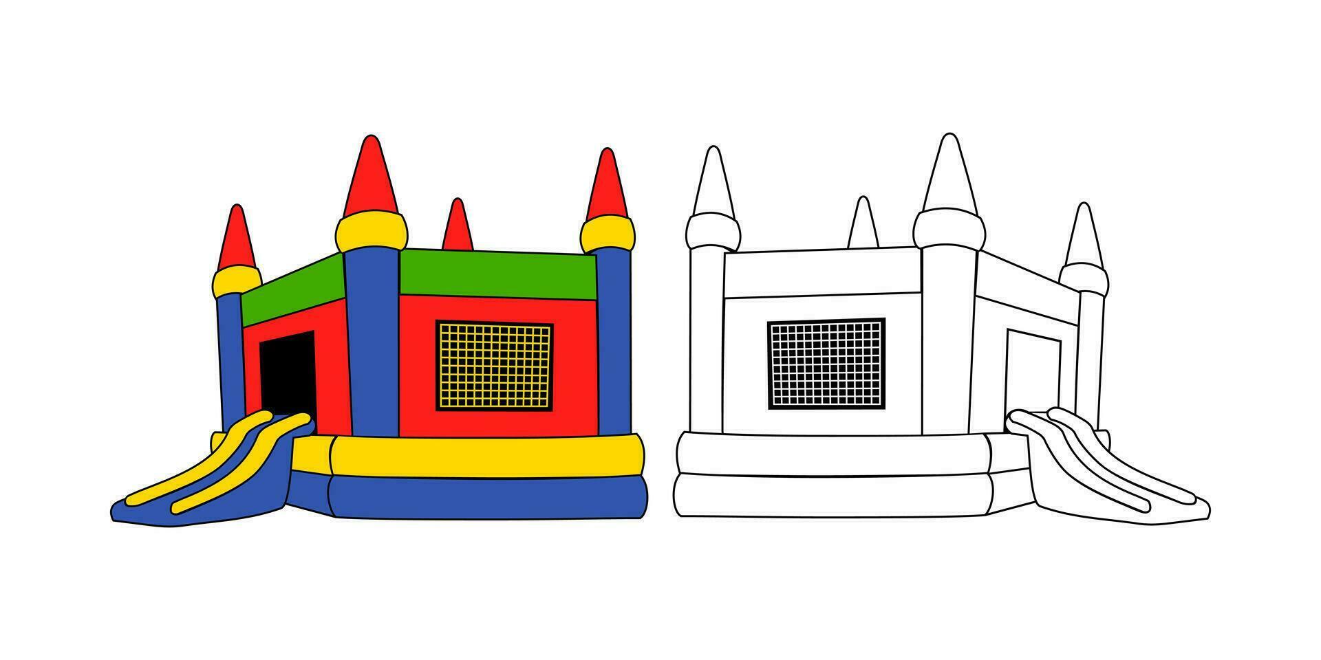ilustração de design de casa de pula-pula vetor