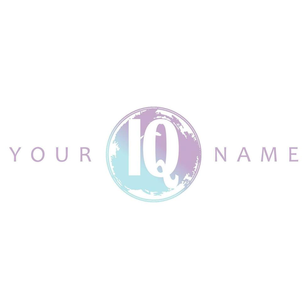 iq inicial logotipo aguarela vetor Projeto
