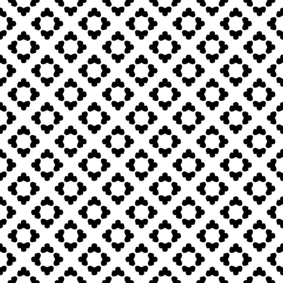 padrão abstrato sem emenda preto e branco. fundo e pano de fundo. design ornamental em tons de cinza. vetor