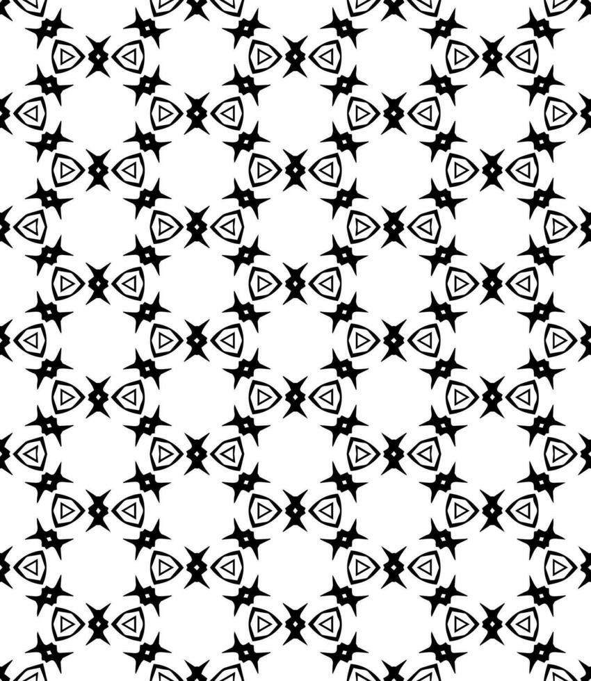 padrão abstrato sem emenda preto e branco. fundo e pano de fundo. design ornamental em tons de cinza. vetor