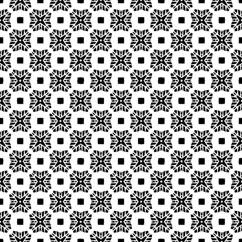 padrão abstrato sem emenda preto e branco. fundo e pano de fundo. design ornamental em tons de cinza. vetor