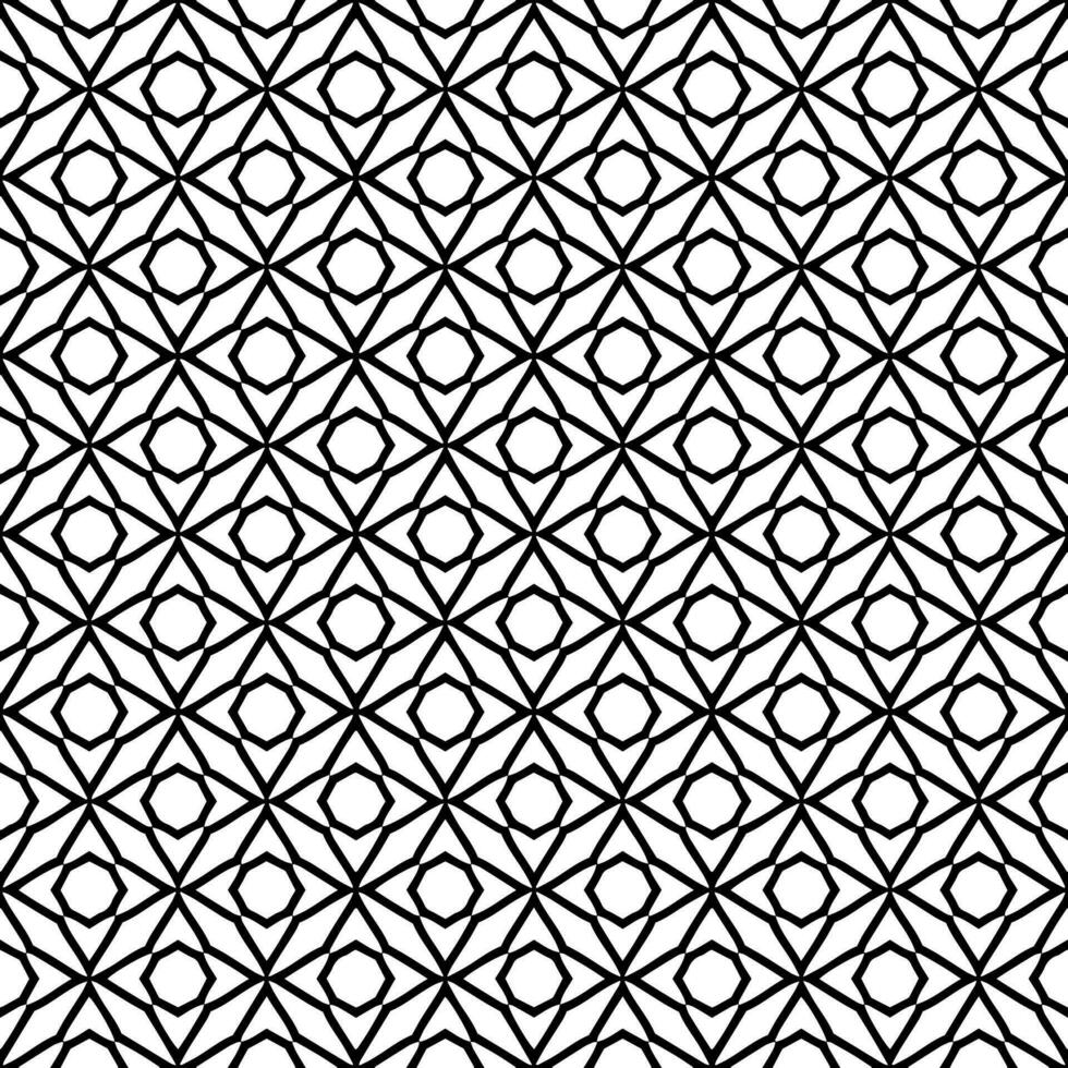 padrão abstrato sem emenda preto e branco. fundo e pano de fundo. design ornamental em tons de cinza. vetor