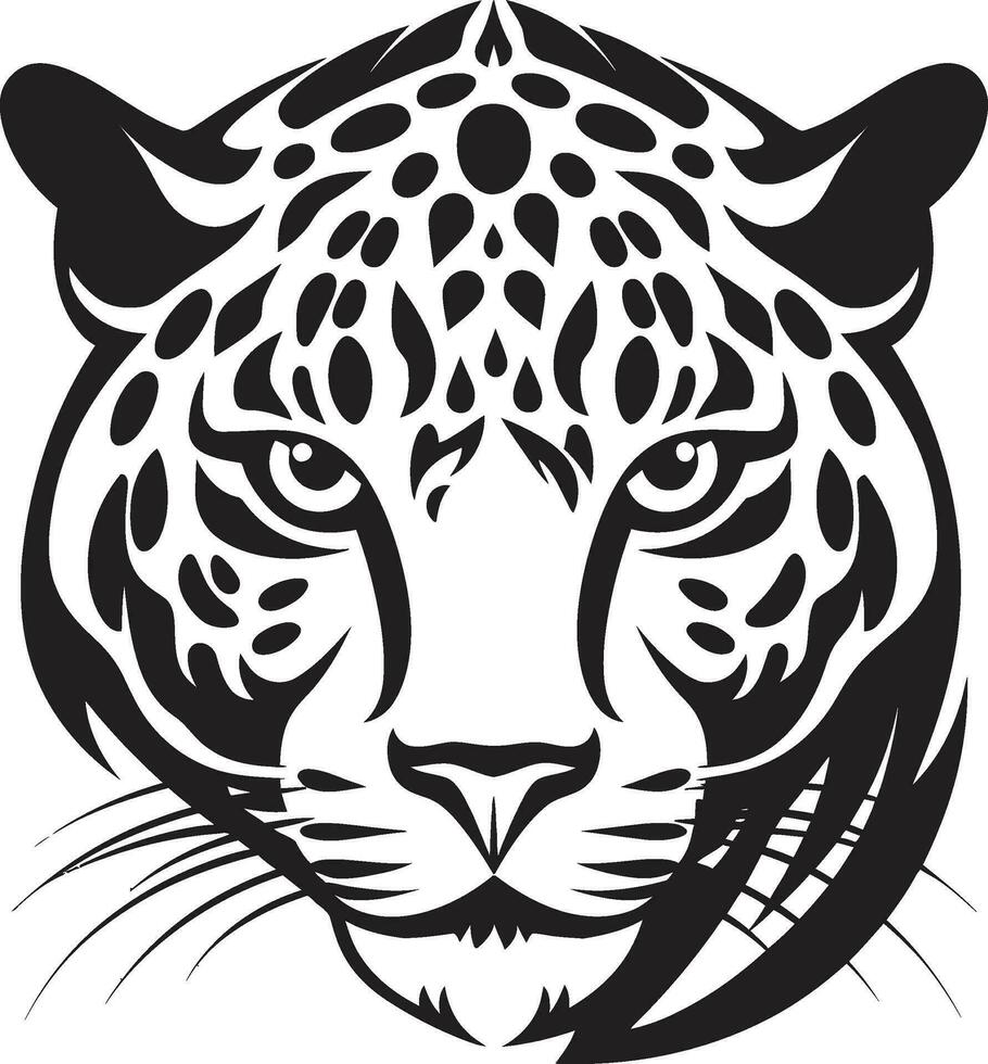 Caçando para excelência Preto leopardo logotipo Projeto lustroso e destemido Preto leopardo vetor ícone