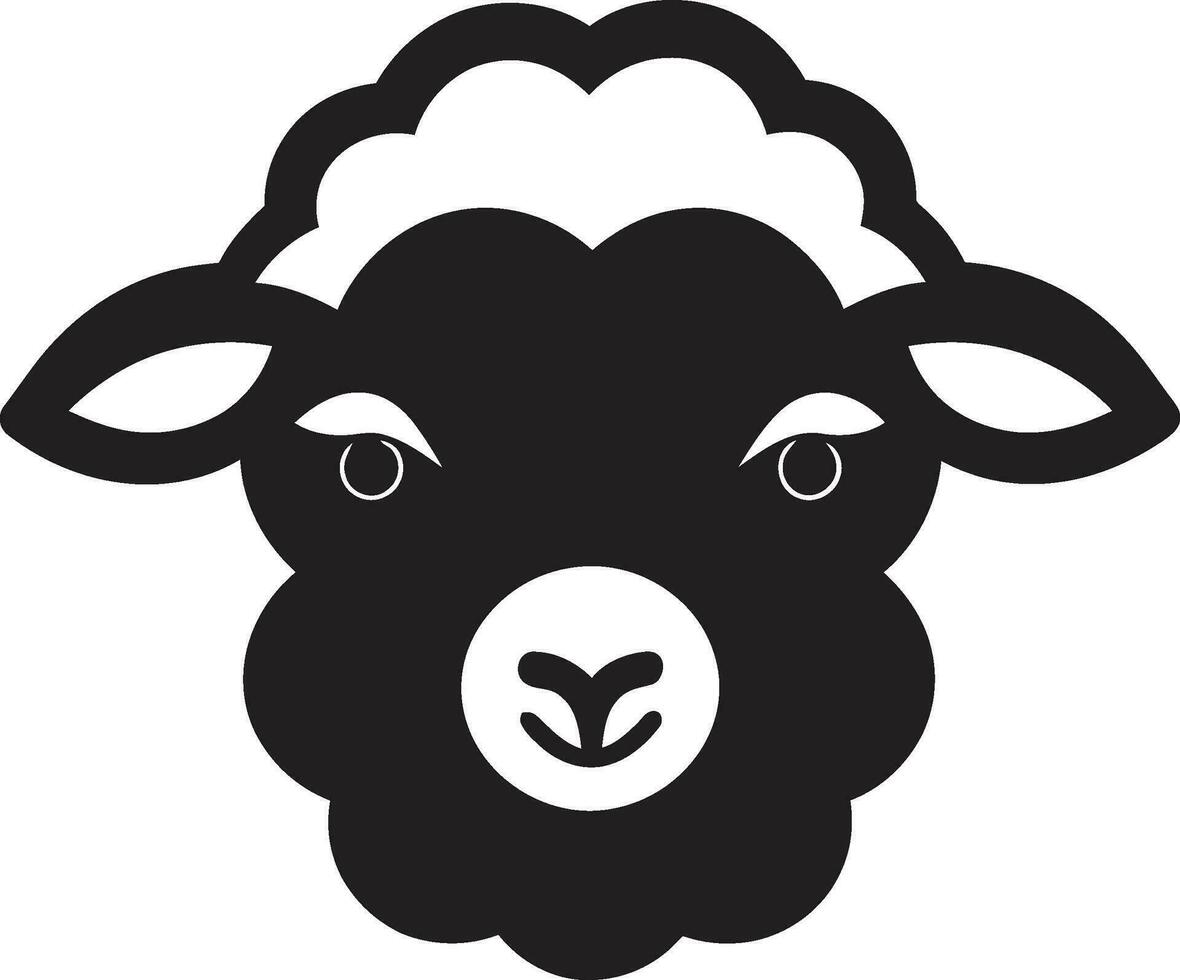 Preto lanoso símbolo vetor elegância vetor ovelha ícone noturno nobreza