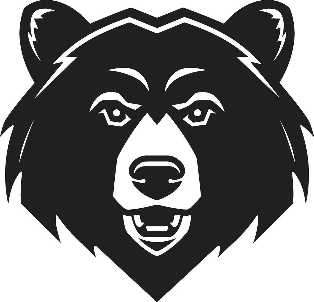 Urso linhagem crachá Urso heráldico símbolo vetor