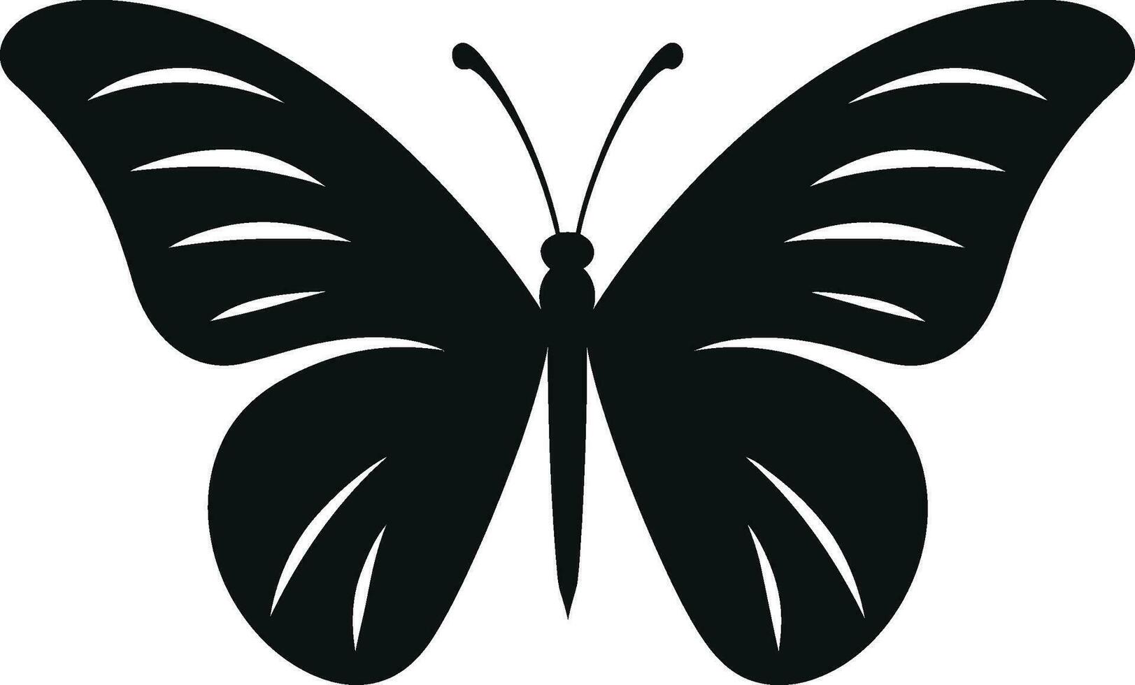 elegância leva asa borboleta emblema dentro Preto noir beleza dentro sombras monocromático borboleta logotipo vetor