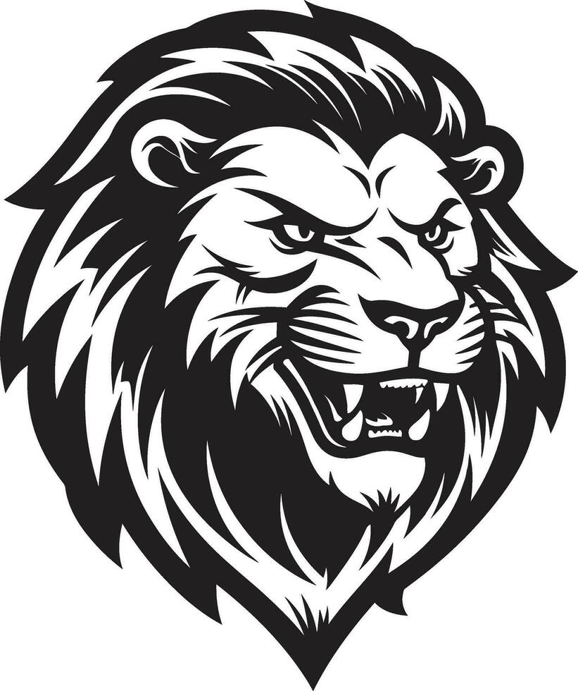 majestoso perseguidor Preto vetor leão logotipo furtivo autoridade leão logotipo dentro vetor