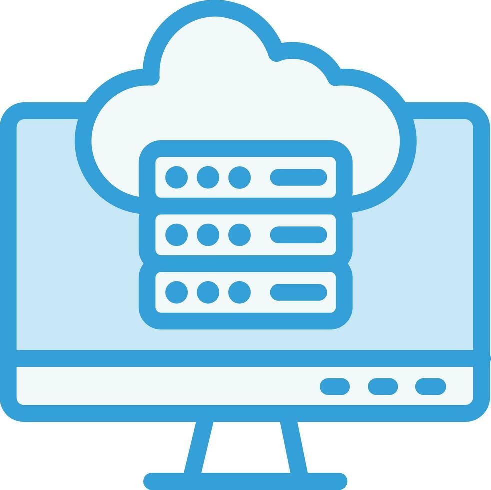 ilustração de design de ícone de vetor de dados em nuvem