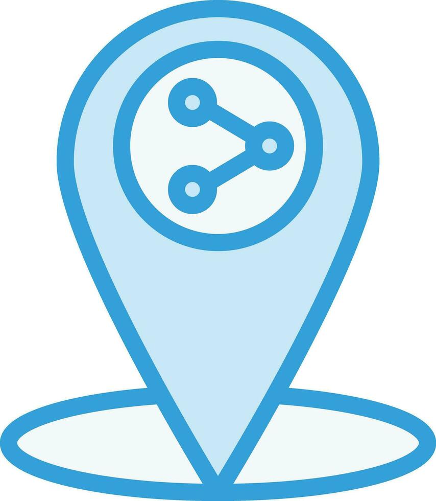 compartilhar ilustração de design de ícone de vetor de localização