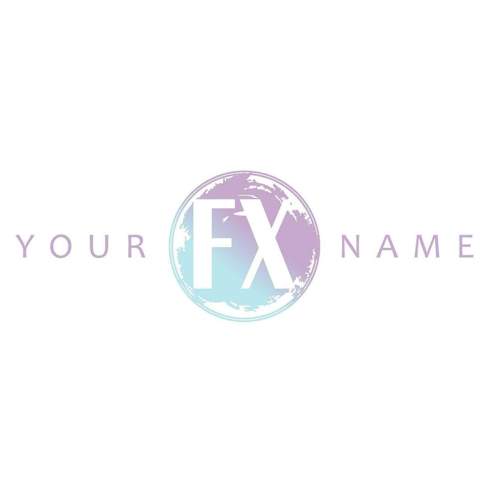 fx inicial logotipo aguarela vetor Projeto