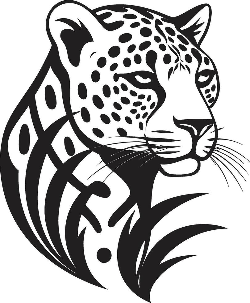 uma Preto panteras marca vetor leopardo logotipo régio rugido Preto vetor leopardo ícone