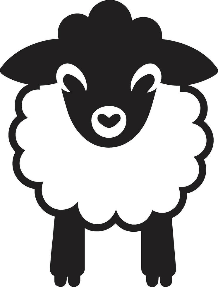 elegante Preto lanoso ovelha logotipo brilho Sombrio delicioso ovelha vetor elegância