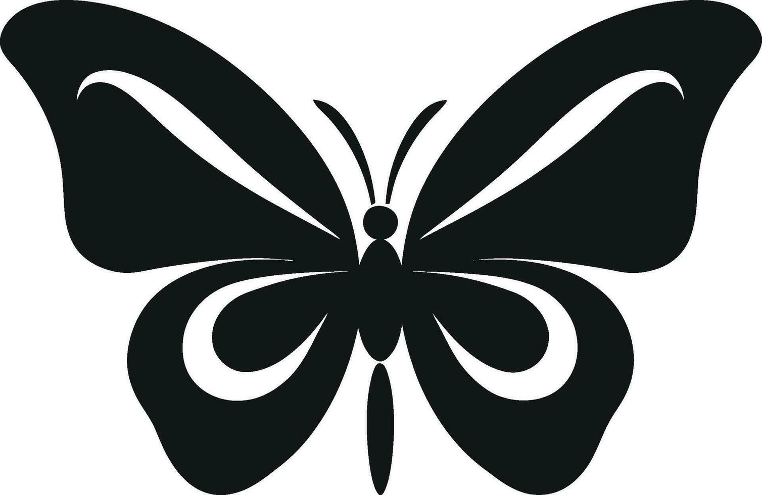 intrincado borboleta logotipo meia noite elegância vetor borboleta símbolo delicado silhueta