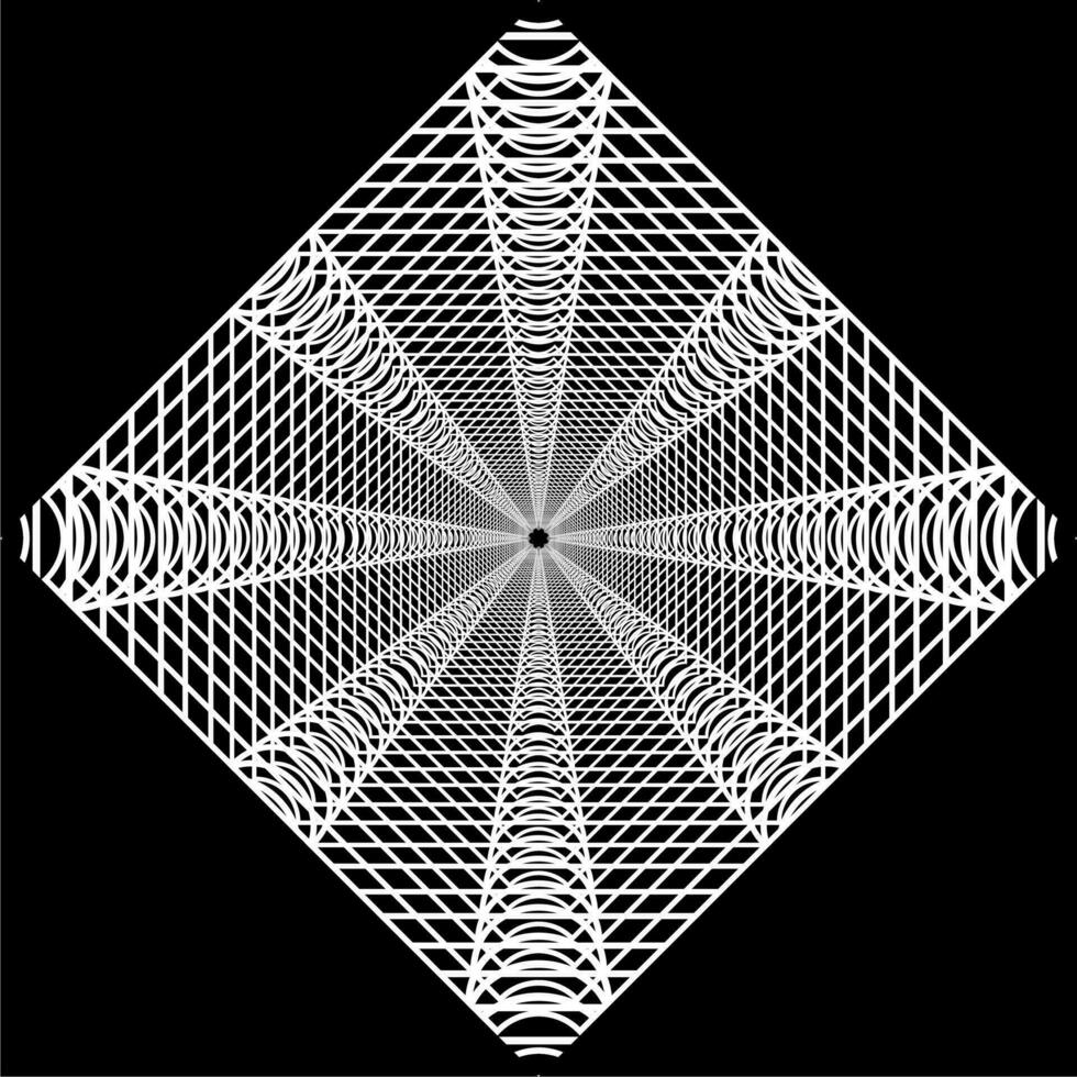 visual do a ótico ilusão criada a partir de quadrado linhas composição, pode usar para fundo, decoração, papel de parede, telha, tapete padrão, moderno motivos, contemporâneo ornamentado, ou gráfico Projeto elemento vetor