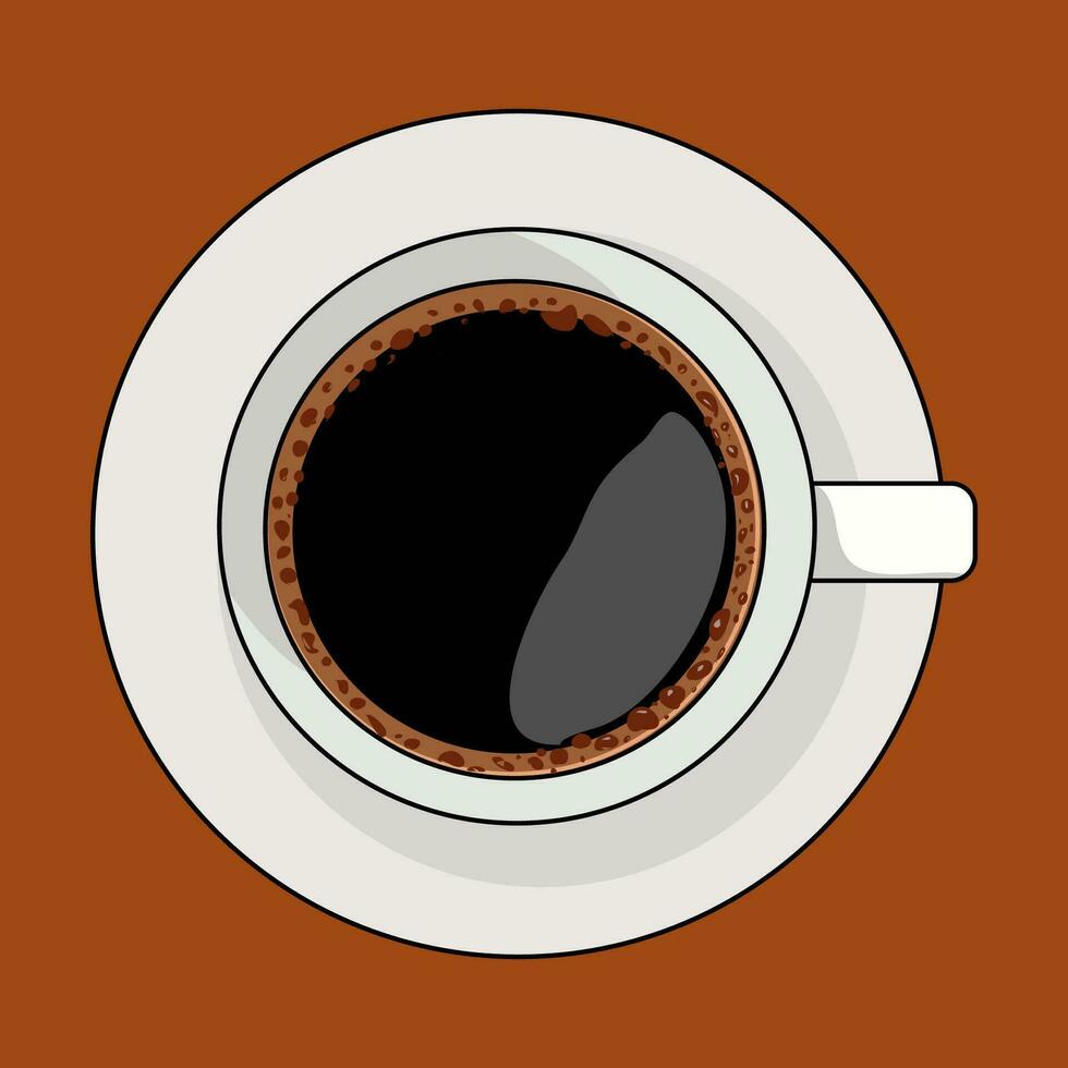 quente café dentro branco copo frente Visão café com leite cappuccino americano espresso mocha cacau vetor ilustração
