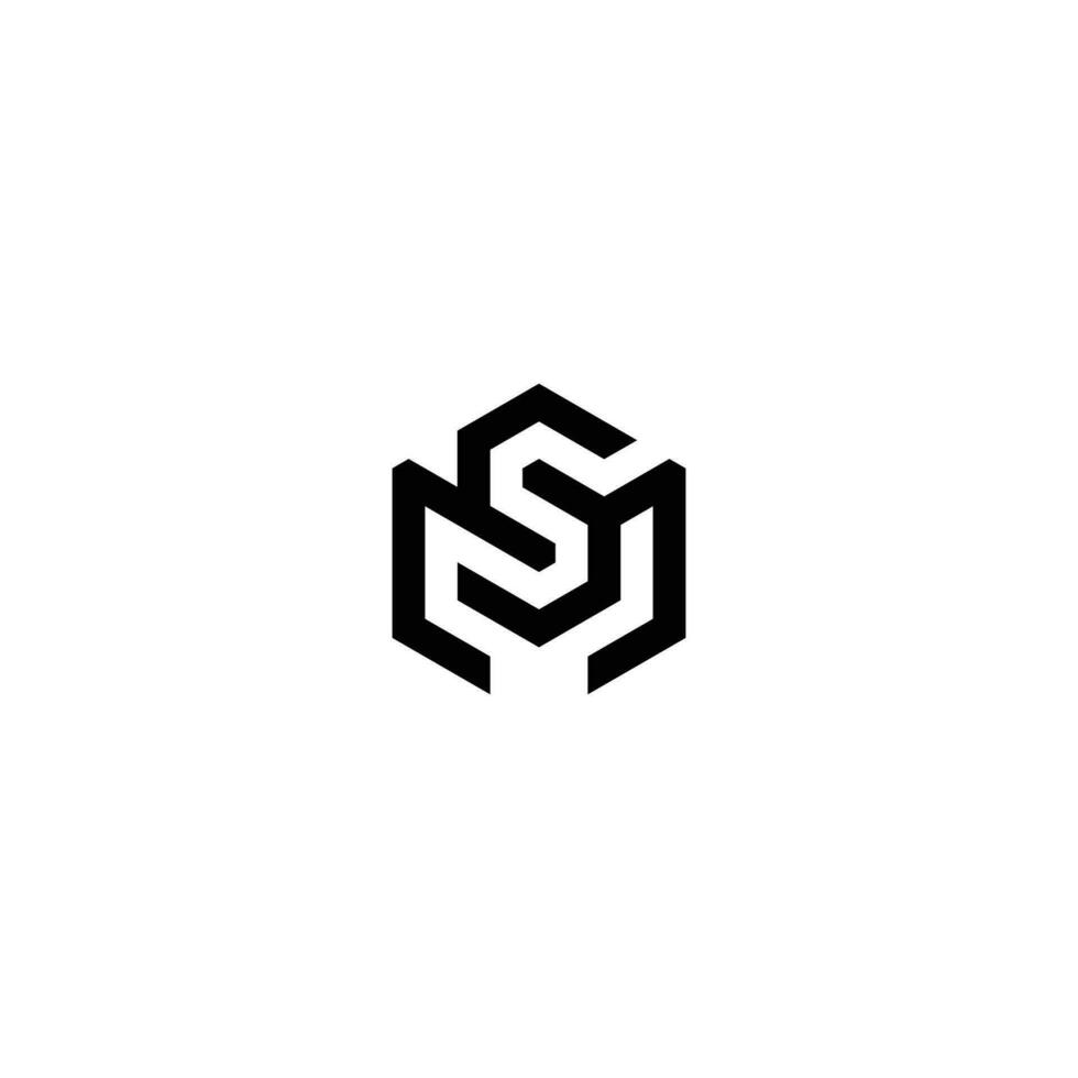 monograma carta em ou sm moderno inicial logotipo Projeto ligado círculo vetor ilustração, sm logotipo Projeto