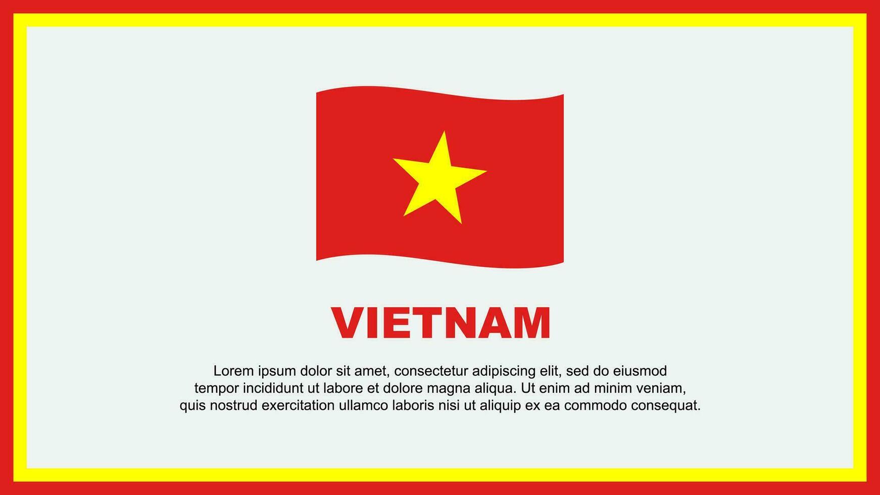Vietnã bandeira abstrato fundo Projeto modelo. Vietnã independência dia bandeira social meios de comunicação vetor ilustração. Vietnã bandeira
