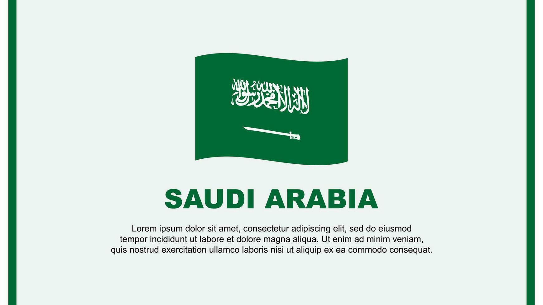 saudita arábia bandeira abstrato fundo Projeto modelo. saudita arábia independência dia bandeira social meios de comunicação vetor ilustração. saudita arábia desenho animado