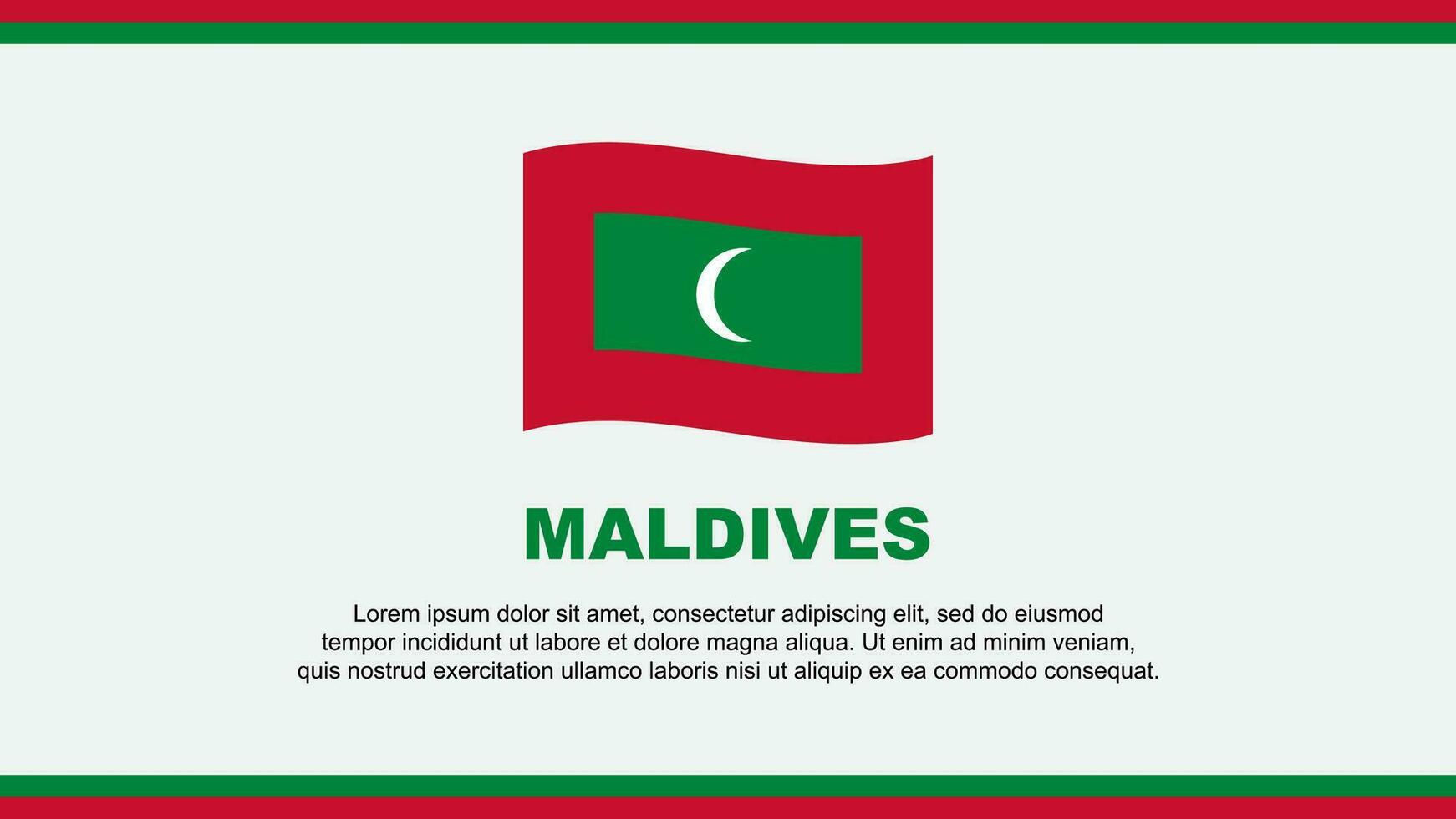 Maldivas bandeira abstrato fundo Projeto modelo. Maldivas independência dia bandeira social meios de comunicação vetor ilustração. Maldivas Projeto