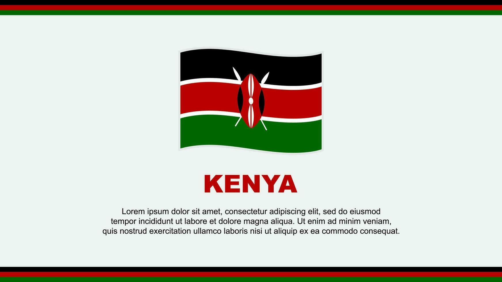 Quênia bandeira abstrato fundo Projeto modelo. Quênia independência dia bandeira social meios de comunicação vetor ilustração. Quênia Projeto