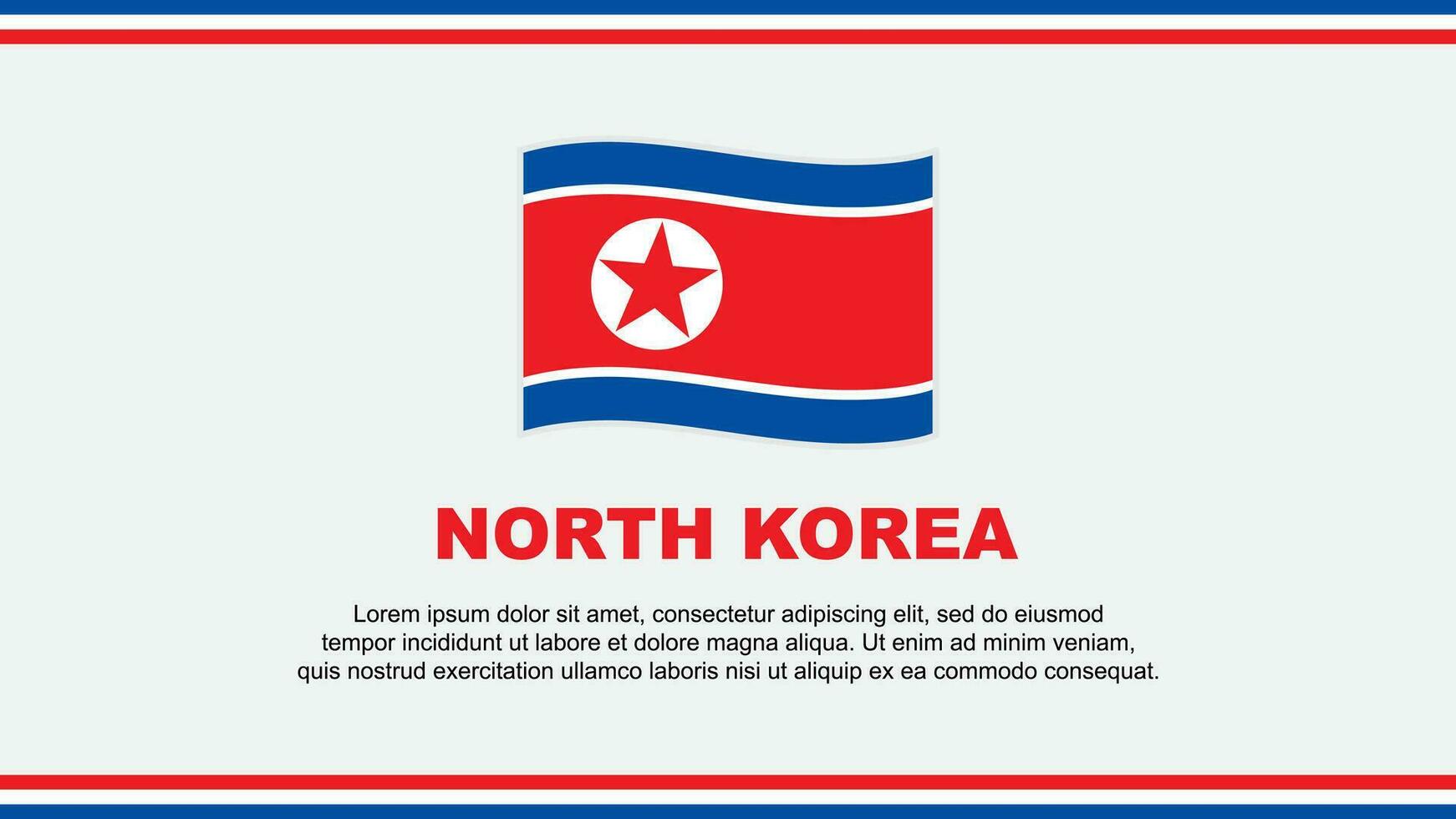 norte Coréia bandeira abstrato fundo Projeto modelo. norte Coréia independência dia bandeira social meios de comunicação vetor ilustração. norte Coréia Projeto