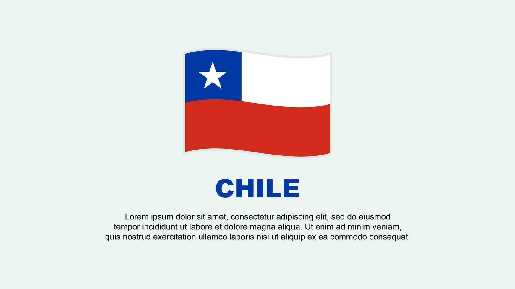 Chile bandeira abstrato fundo Projeto modelo. Chile independência dia bandeira social meios de comunicação vetor ilustração. Chile fundo