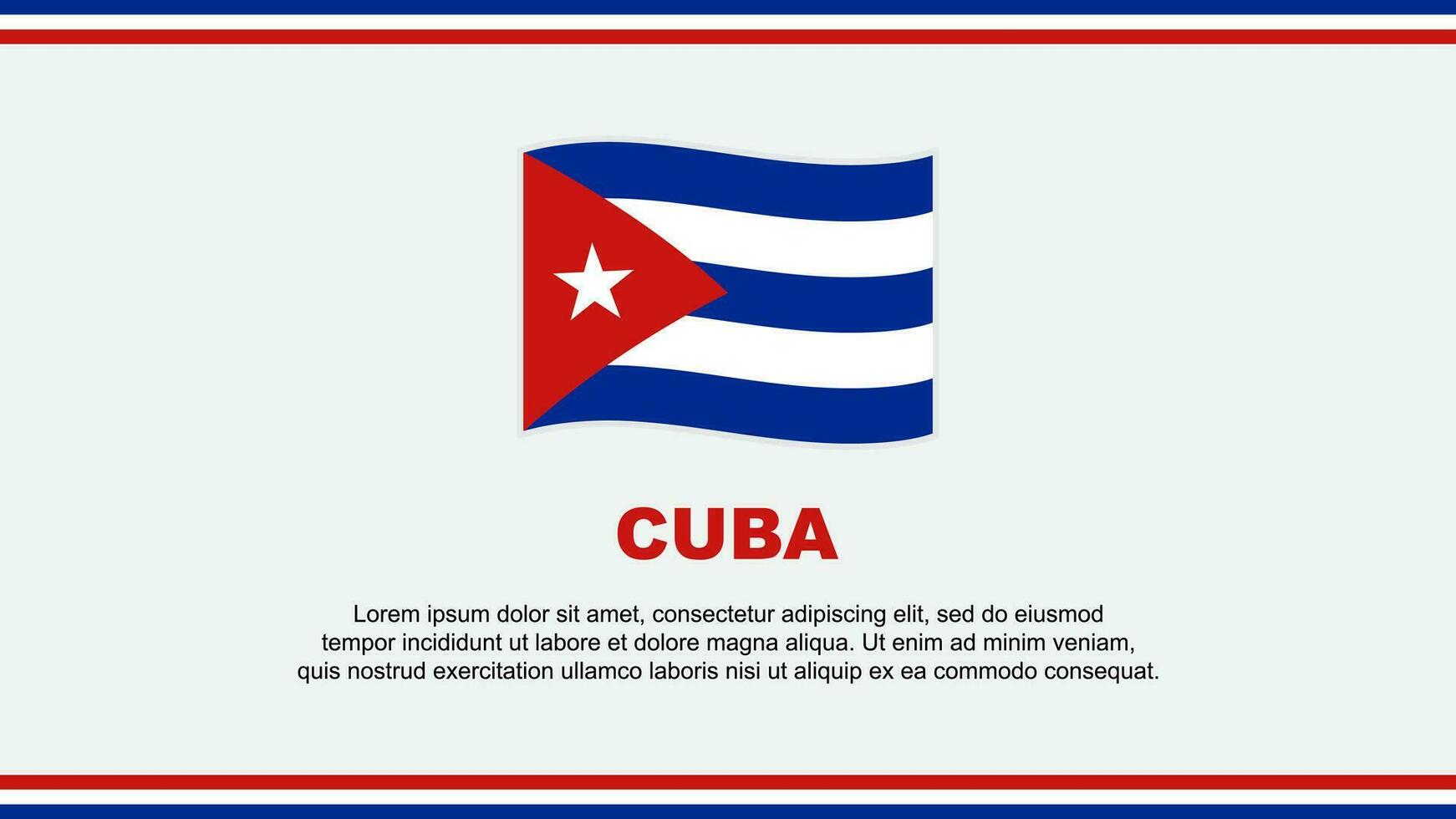 Cuba bandeira abstrato fundo Projeto modelo. Cuba independência dia bandeira social meios de comunicação vetor ilustração. Cuba Projeto