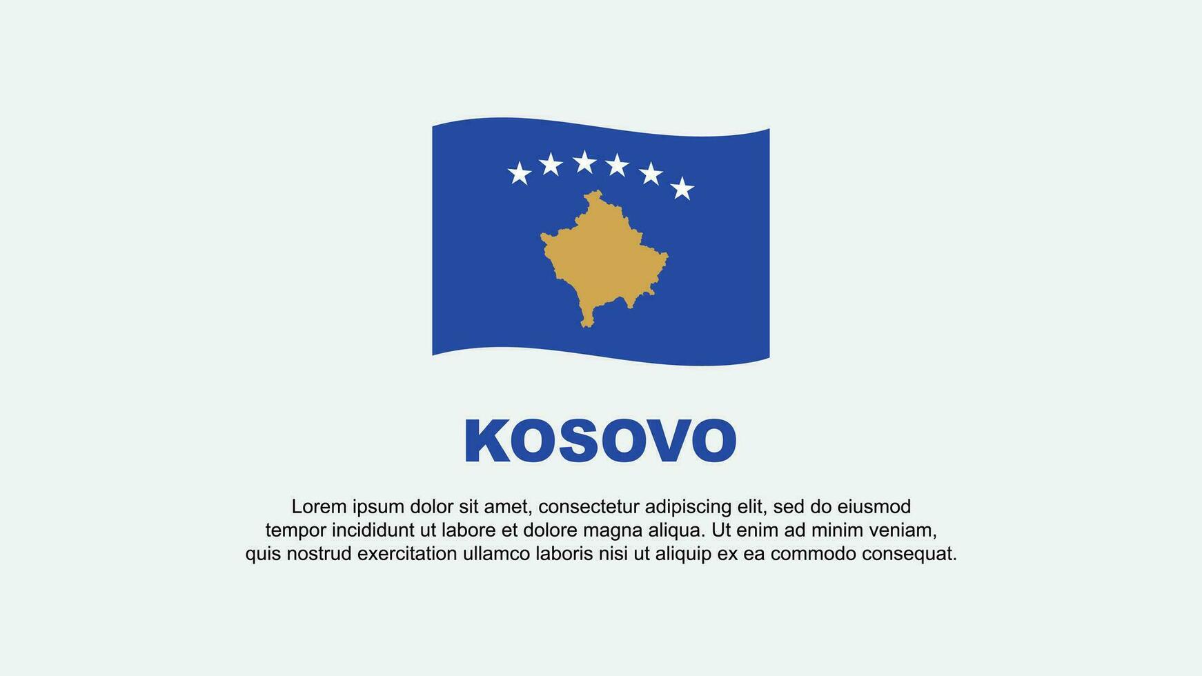 Kosovo bandeira abstrato fundo Projeto modelo. Kosovo independência dia bandeira social meios de comunicação vetor ilustração. Kosovo fundo