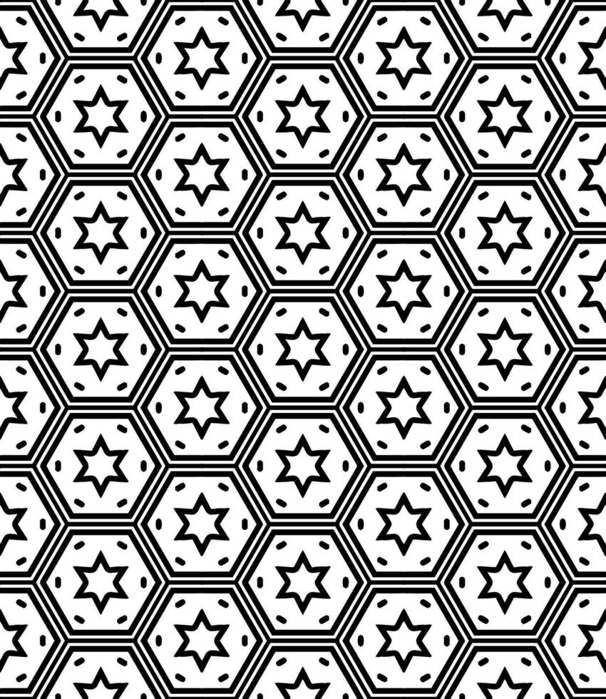 padrão abstrato sem emenda preto e branco. fundo e pano de fundo. design ornamental em tons de cinza. vetor