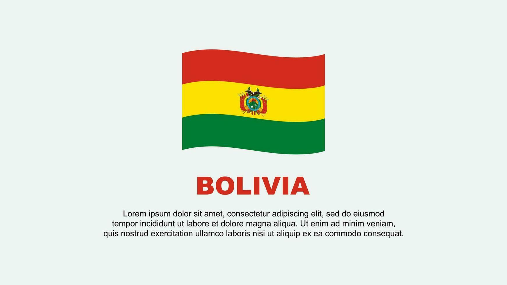 Bolívia bandeira abstrato fundo Projeto modelo. Bolívia independência dia bandeira social meios de comunicação vetor ilustração. Bolívia fundo