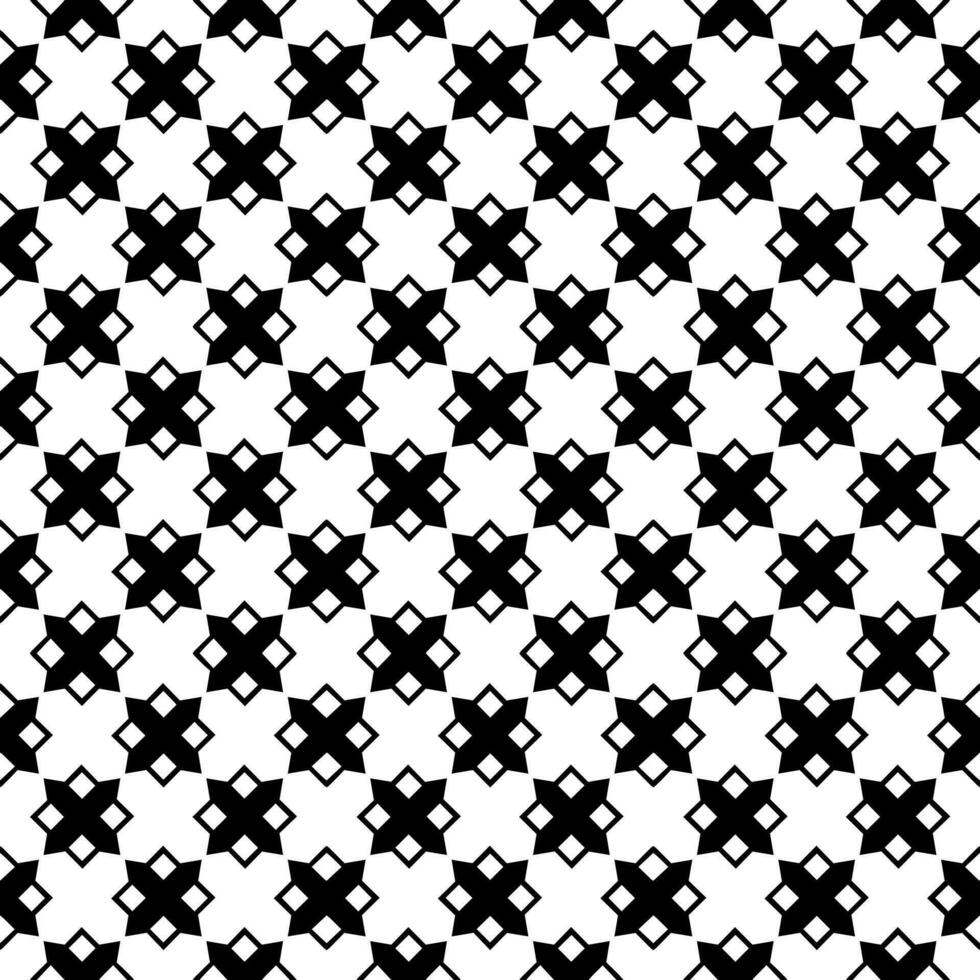 padrão abstrato sem emenda preto e branco. fundo e pano de fundo. design ornamental em tons de cinza. vetor