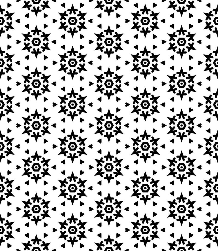 padrão abstrato sem emenda preto e branco. fundo e pano de fundo. design ornamental em tons de cinza. vetor