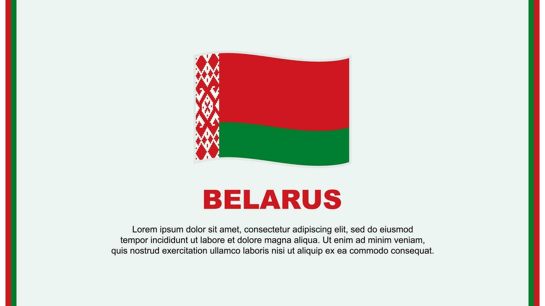 bielorrússia bandeira abstrato fundo Projeto modelo. bielorrússia independência dia bandeira social meios de comunicação vetor ilustração. bielorrússia desenho animado