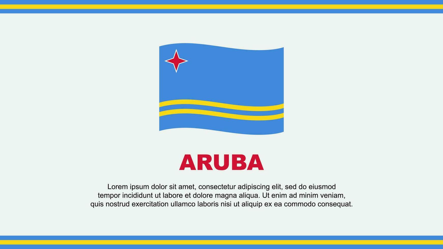 Aruba bandeira abstrato fundo Projeto modelo. Aruba independência dia bandeira social meios de comunicação vetor ilustração. Aruba Projeto