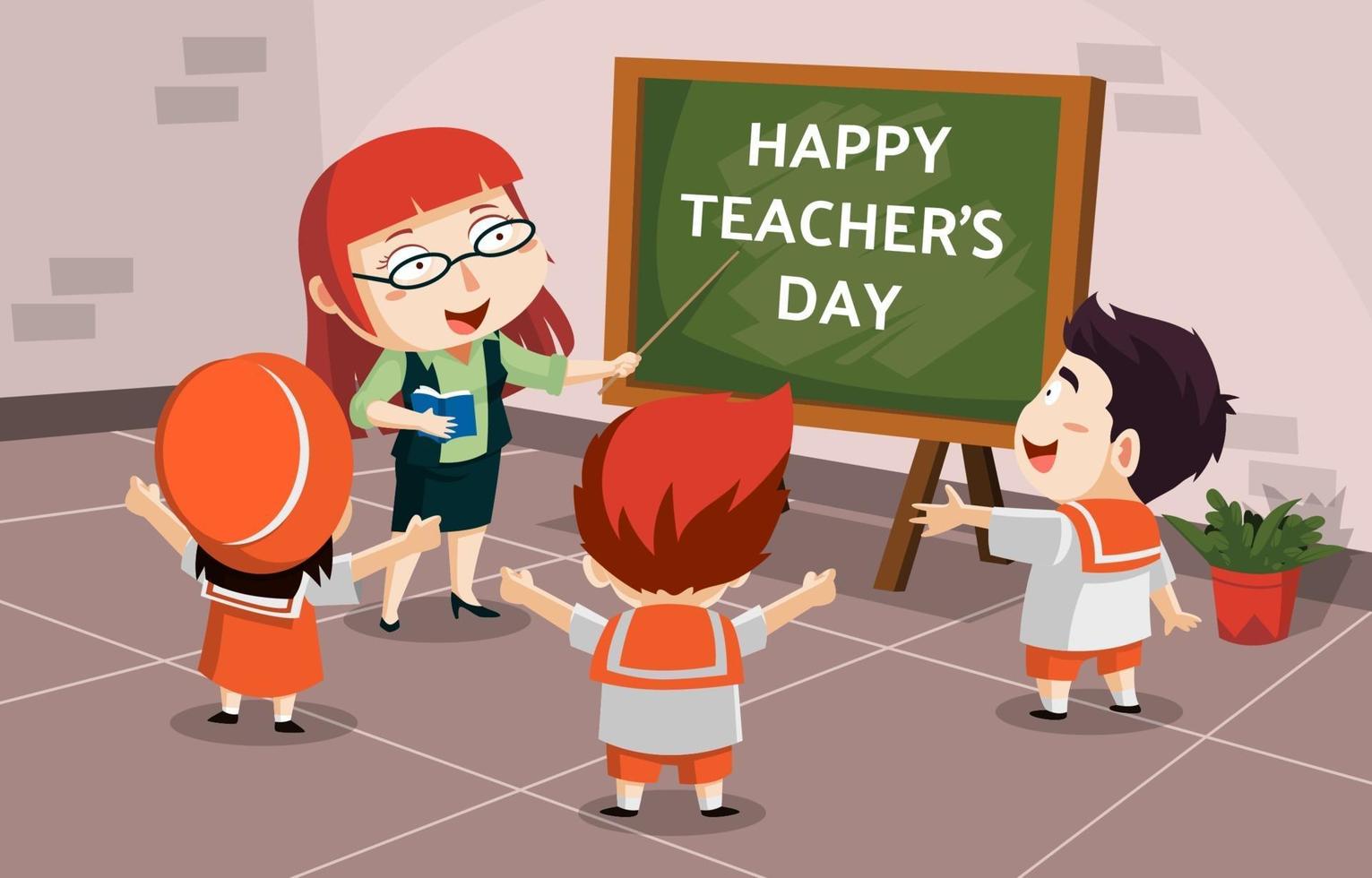 feliz Dia dos professores vetor